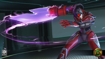 Картинка видео+игры heroes+of+newerth gauntlet ussuri heroes of newerth энергия меч шлем девушка броня