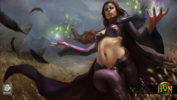Картинка видео+игры heroes+of+newerth перо полье девушка artesia heroes of newerth le fay грудь маг