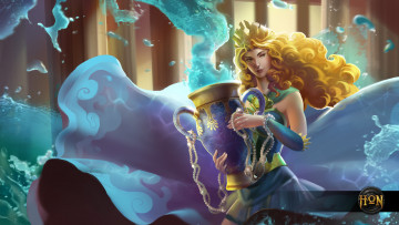 Картинка видео+игры heroes+of+newerth вода ваза девушка блондинка gravekeeper wave queen hestia heroes of newerth