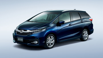 обоя автомобили, honda, shuttle, hydrid, 2015г, синий