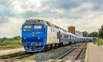 Картинка техника поезда локомотив рельсы дорога состав железная