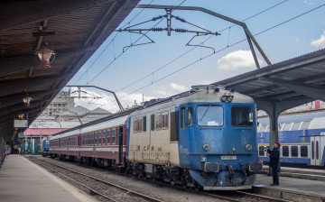 Картинка техника поезда железная дорога рельсы локомотив состав