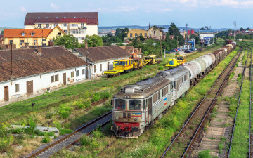 Картинка техника поезда локомотив состав дорога железная рельсы