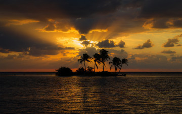 Картинка природа восходы закаты тучи горизонт заря океан