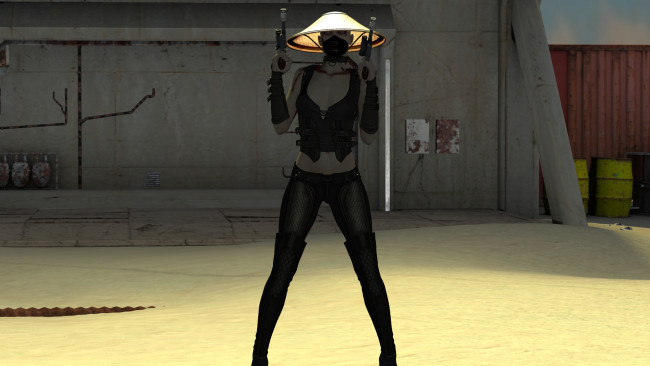 Обои картинки фото 3д графика, фантазия , fantasy, взгляд, фон, оружие, девушка