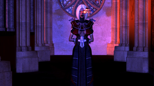 Обои картинки фото dark heresy, видео игры, - dark heresy, девушка, киборг, фон, взгляд