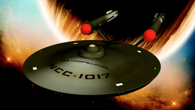 Обои картинки фото star trek constellation, видео игры, планета, вселенная, полет, космический, корабль