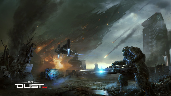 Обои картинки фото видео игры, dust 514, онлайн, шутер, action, 514, dust