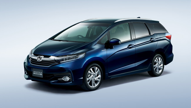 Обои картинки фото автомобили, honda, shuttle, hydrid, 2015г, синий