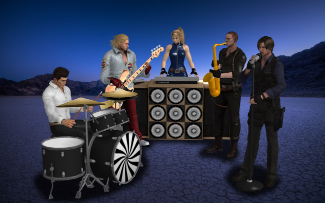 Обои картинки фото 3д графика, аниме , anime, фон, взгляд, девушка, ансамбль, парни