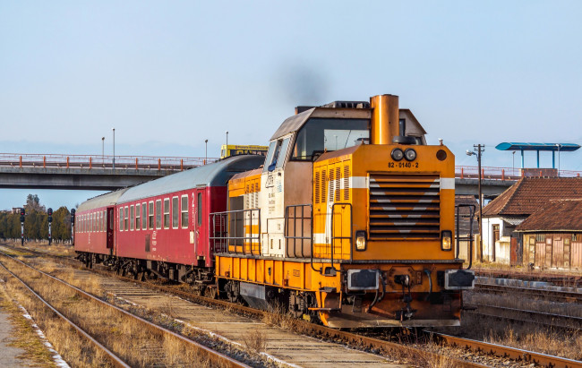 Обои картинки фото техника, поезда, дорога, состав, железная, локомотив, рельсы