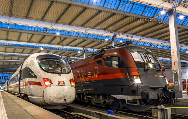 Обои картинки фото техника, поезда, состав, локомотив, рельсы, дорога, железная