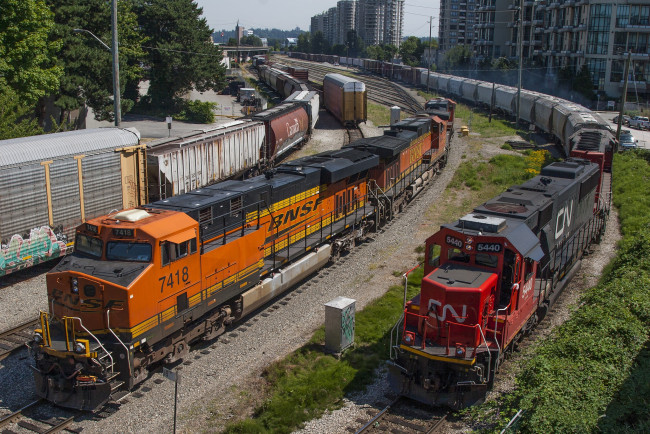 Обои картинки фото техника, поезда, рельсы, дорога, железная, состав, локомотив