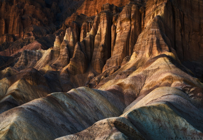 Обои картинки фото природа, горы, сша, национальный, парк, бэдлендс, холмы, скалы, свет, вечер, последние, лучи