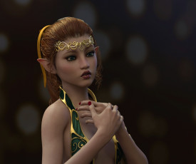 Картинка 3д+графика эльфы+ elves эльфийка фон взгляд