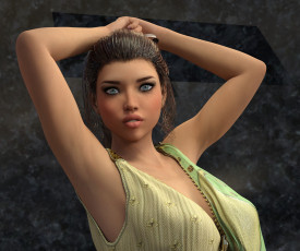 Картинка 3д+графика люди+ people взгляд девушка фон