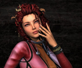 Картинка 3д+графика люди+ people фон девушка взгляд