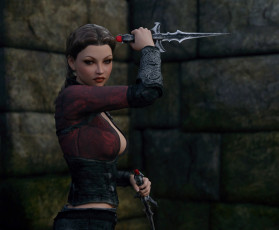 Картинка 3д+графика фантазия+ fantasy взгляд девушка фон