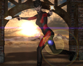 Картинка 3д+графика фантазия+ fantasy фон взгляд девушка