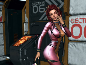 Картинка 3д+графика люди+ people взгляд девушка фон