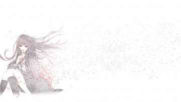 Картинка аниме unknown +другое art kiyohara hiro школьная форма лепестки девушка