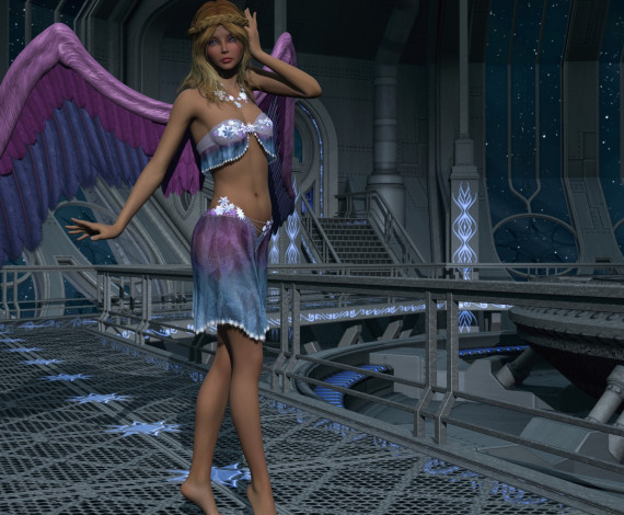 Обои картинки фото 3д графика, ангел , angel, ангел, фон, взгляд, девушка