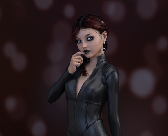 Обои картинки фото 3д графика, люди , people, взгляд, девушка, фон