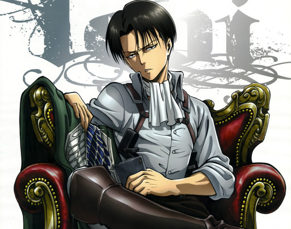 Обои картинки фото аниме, shingeki no kyojin, леви