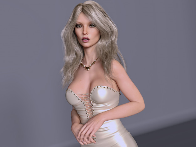 Обои картинки фото 3д графика, люди , people, фон, взгляд, девушка