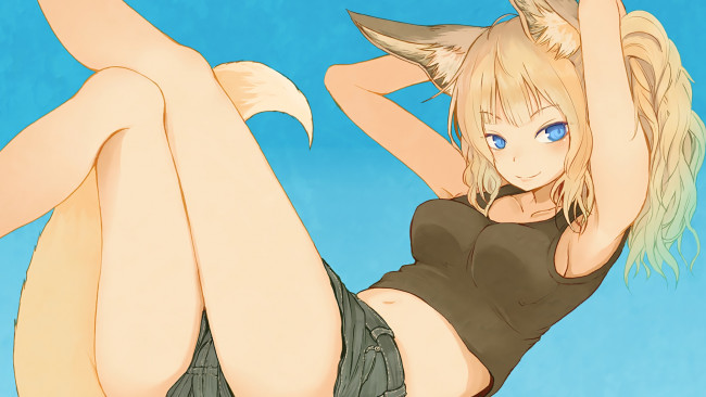 Обои картинки фото аниме, unknown,  другое, взгляд, девушка, фон