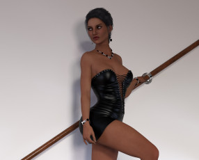 Картинка 3д+графика люди+ people фон девушка взгляд