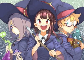 Картинка little+witch+academia аниме фон взгляд девушки