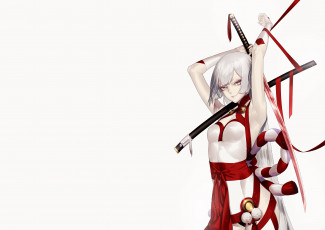 Картинка аниме оружие +техника +технологии девушка