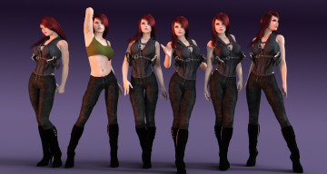 Картинка 3д+графика люди+ people фон взгляд девушки