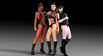 Картинка 3д+графика люди+ people фон взгляд девушки