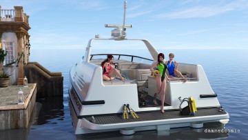 Картинка 3д+графика люди+ people девушки фон взгляд