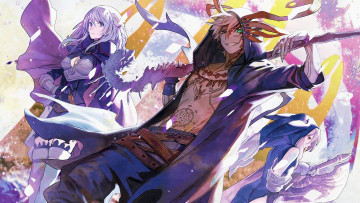 Картинка аниме chain+chronicle +haecceitas+no+hikari chain chronicle haecceitas no hikari armor japanese mahou ken sword girl tatoo blade powerful strong game anime man