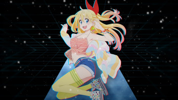 Картинка аниме nisekoi девушка фон взгляд