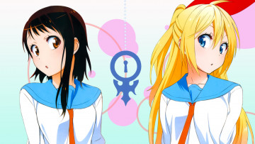 Картинка аниме nisekoi взгляд девушки фон