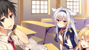 Картинка аниме rokudenashi+majutsu+koushi+to+akashic+records фон взгляд девушки