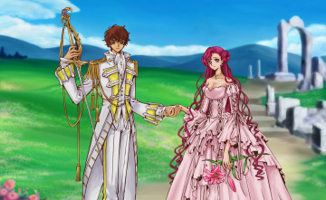 Картинка аниме code+geass фон взгляд девушка