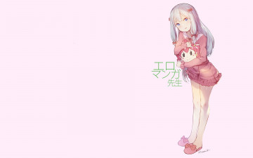 Картинка аниме eromanga-sensei взгляд фон девушка