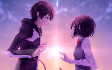 Картинка аниме kimi+no+na+wa девушка взгляд фон