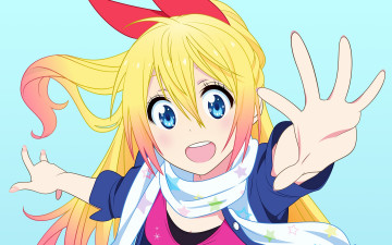 Картинка аниме nisekoi фон взгляд девушка