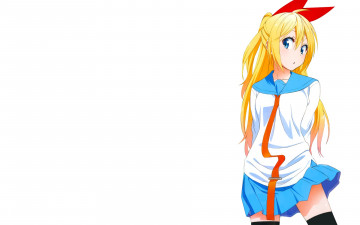 Картинка аниме nisekoi фон взгляд девушка