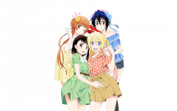 Картинка аниме nisekoi взгляд девушки фон