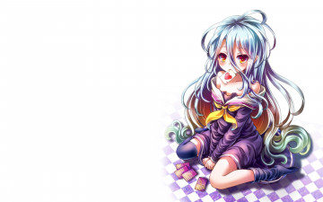 Картинка аниме no+game+no+life фон взгляд девушка