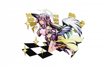 Картинка аниме no+game+no+life фон взгляд девушка