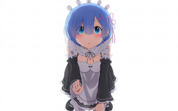 Картинка аниме re +zero+kara+hajimeru+isekai+seikatsu фон девушка взгляд