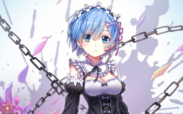 Картинка аниме re +zero+kara+hajimeru+isekai+seikatsu взгляд фон девушка